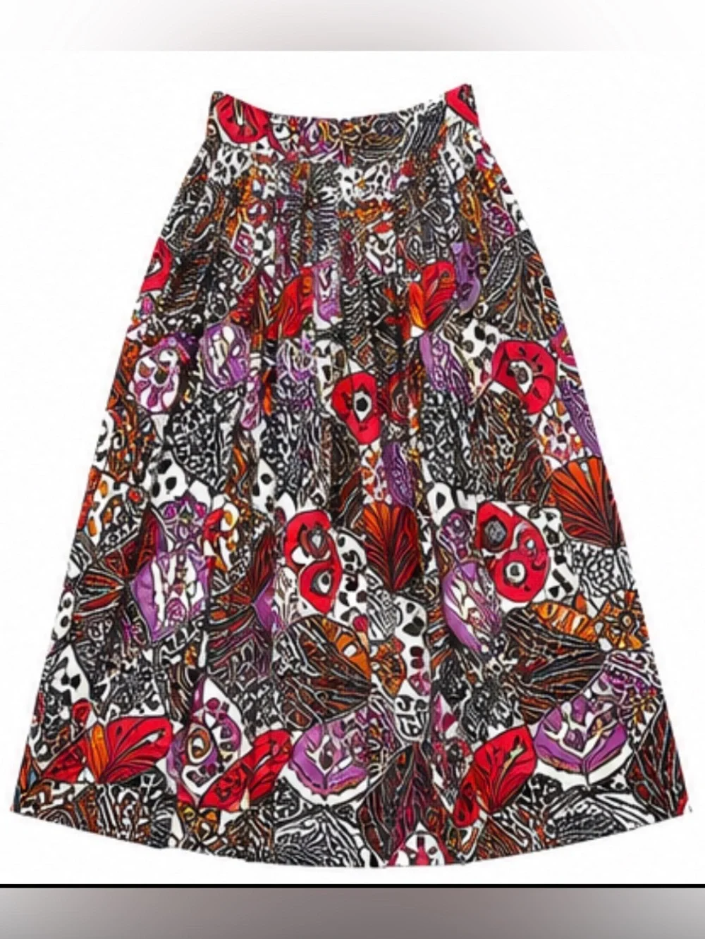 FARM Rio x Anthropologie Pleated Abstract Print Skirt Size XS